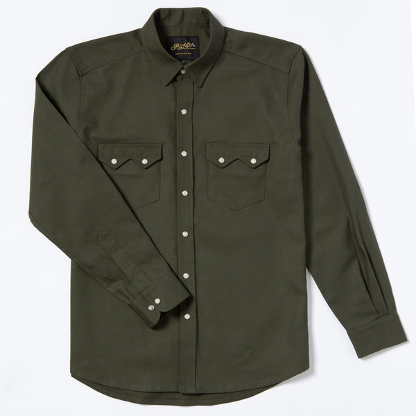 Duck Canvas Weekday Western in Sawtooth Army Green