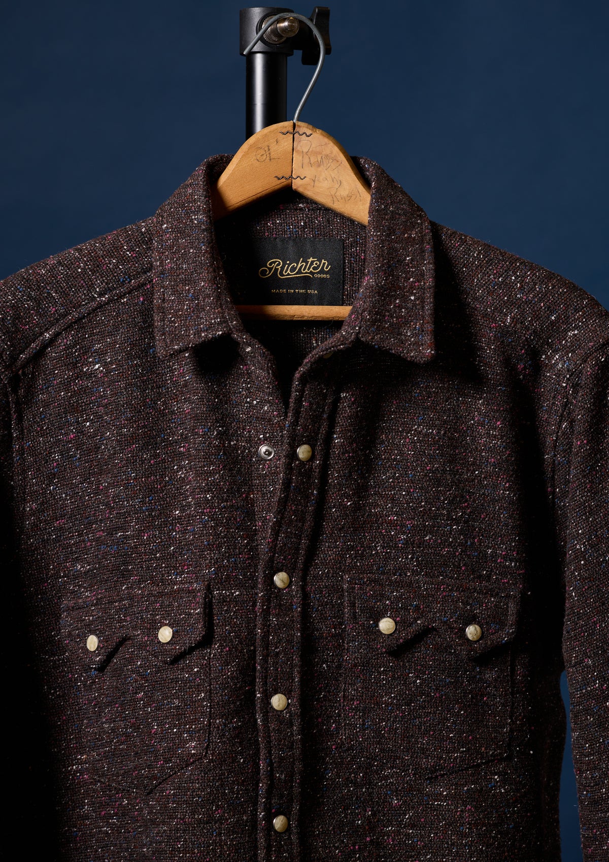 Laredo Speckled Wool in Cherry Brown