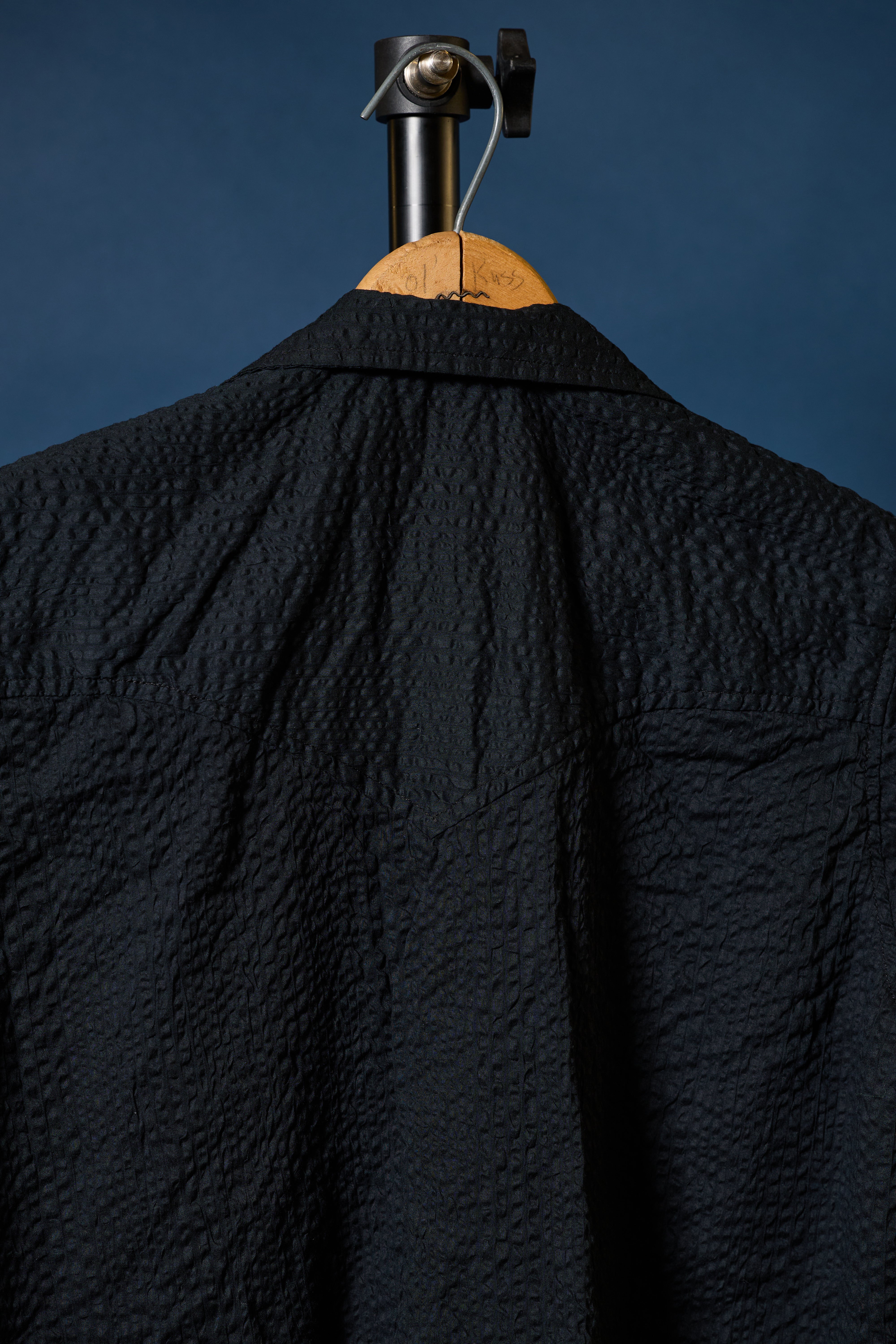Salado Seersucker in Cash Black