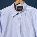 Frances Blue Stripe Western Oxford