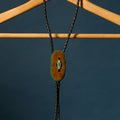 Hand beaded tortoise bolo tie