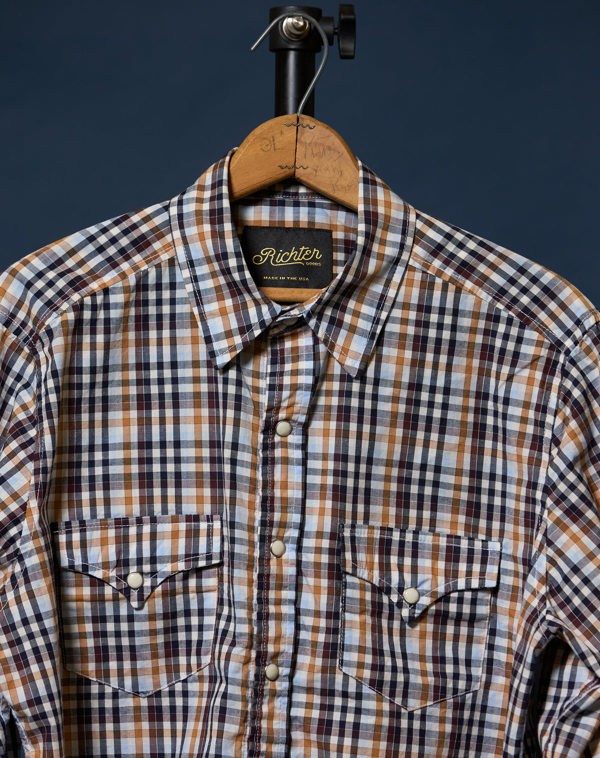 Maverick Pearl Snap in Poplin Plaid