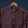 Maverick Pearl Snap in Maroon Plaid