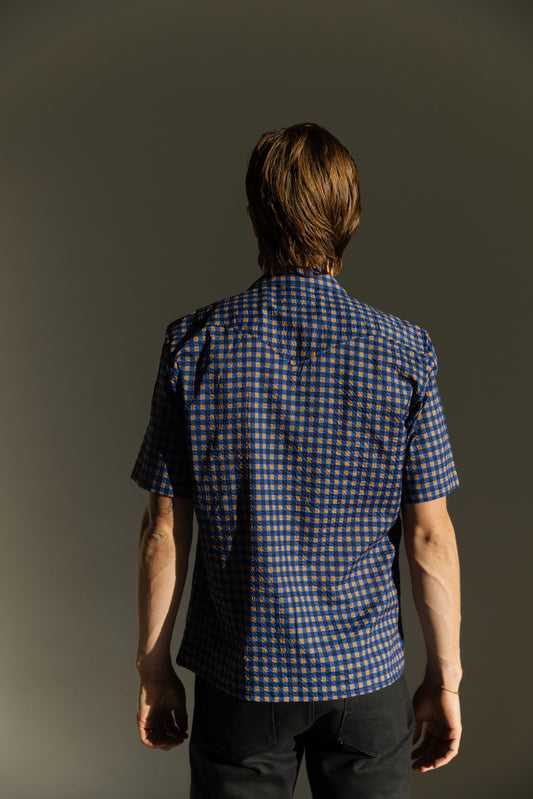Salado Summer Woven in Blue Check Richter Goods | Made by us in the U.S.