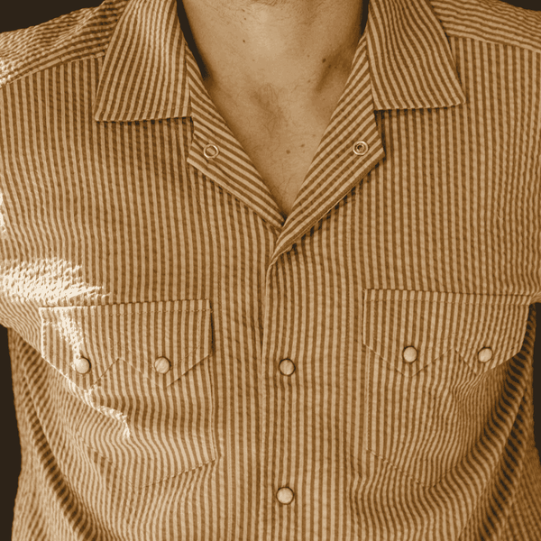 Salado Seersucker in Mockingbird Stripe 