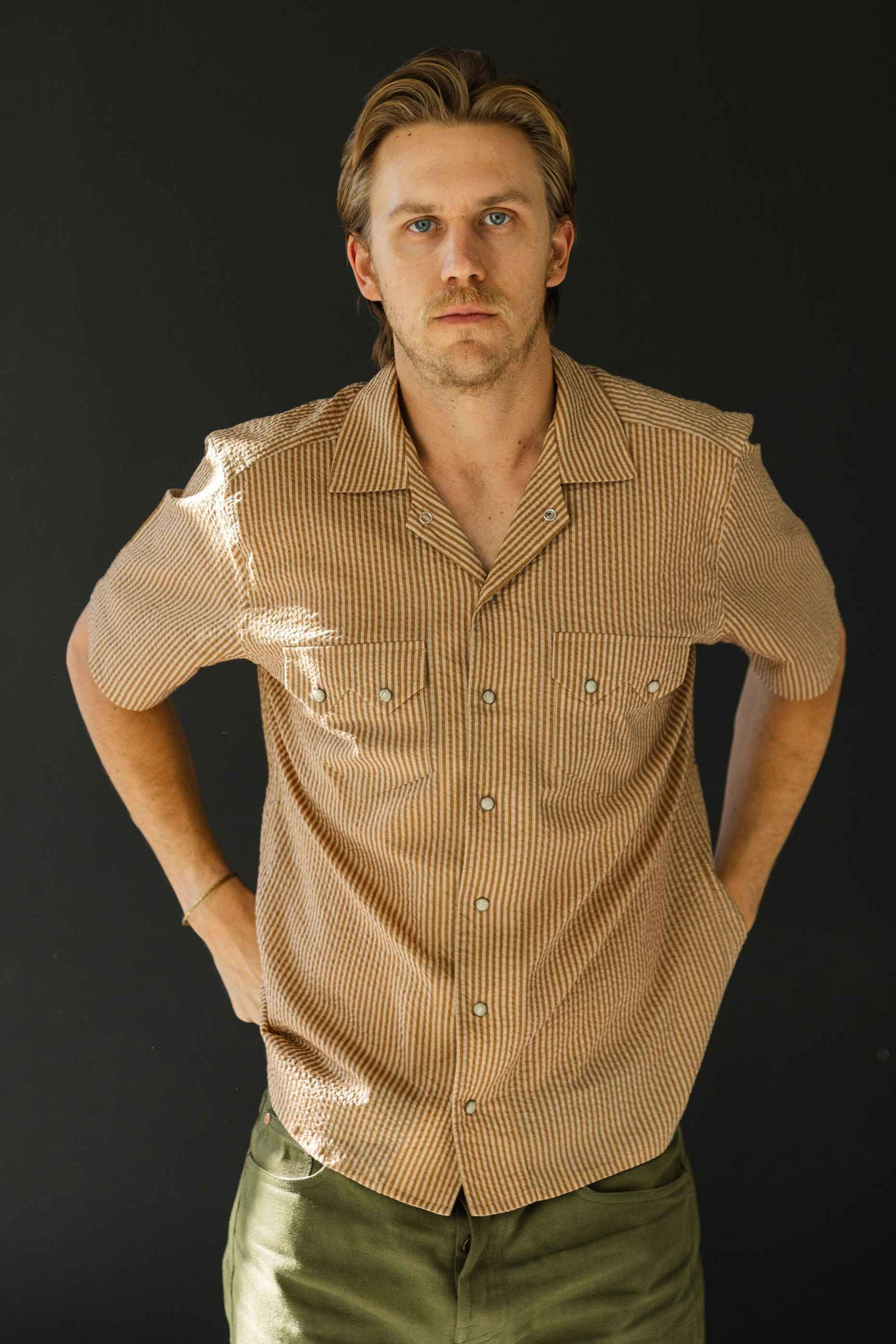 Salado Seersucker in Mockingbird Stripe 2