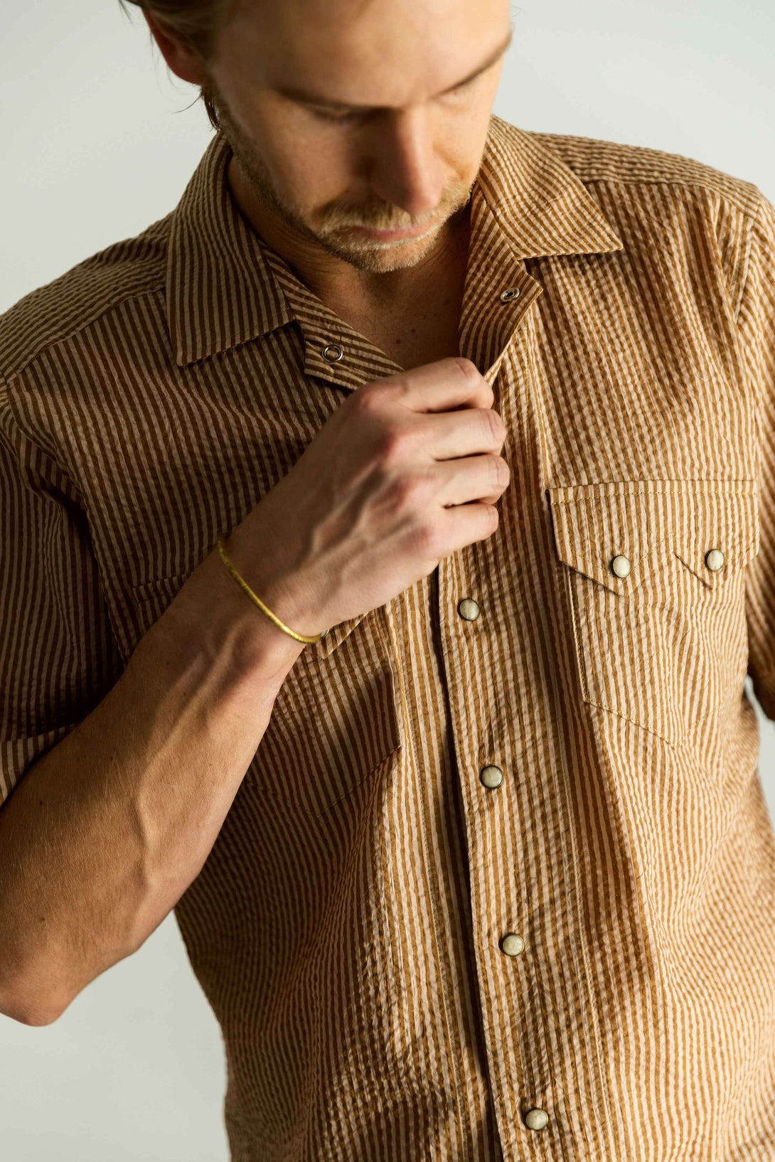 Salado Seersucker in Mockingbird Stripe 4