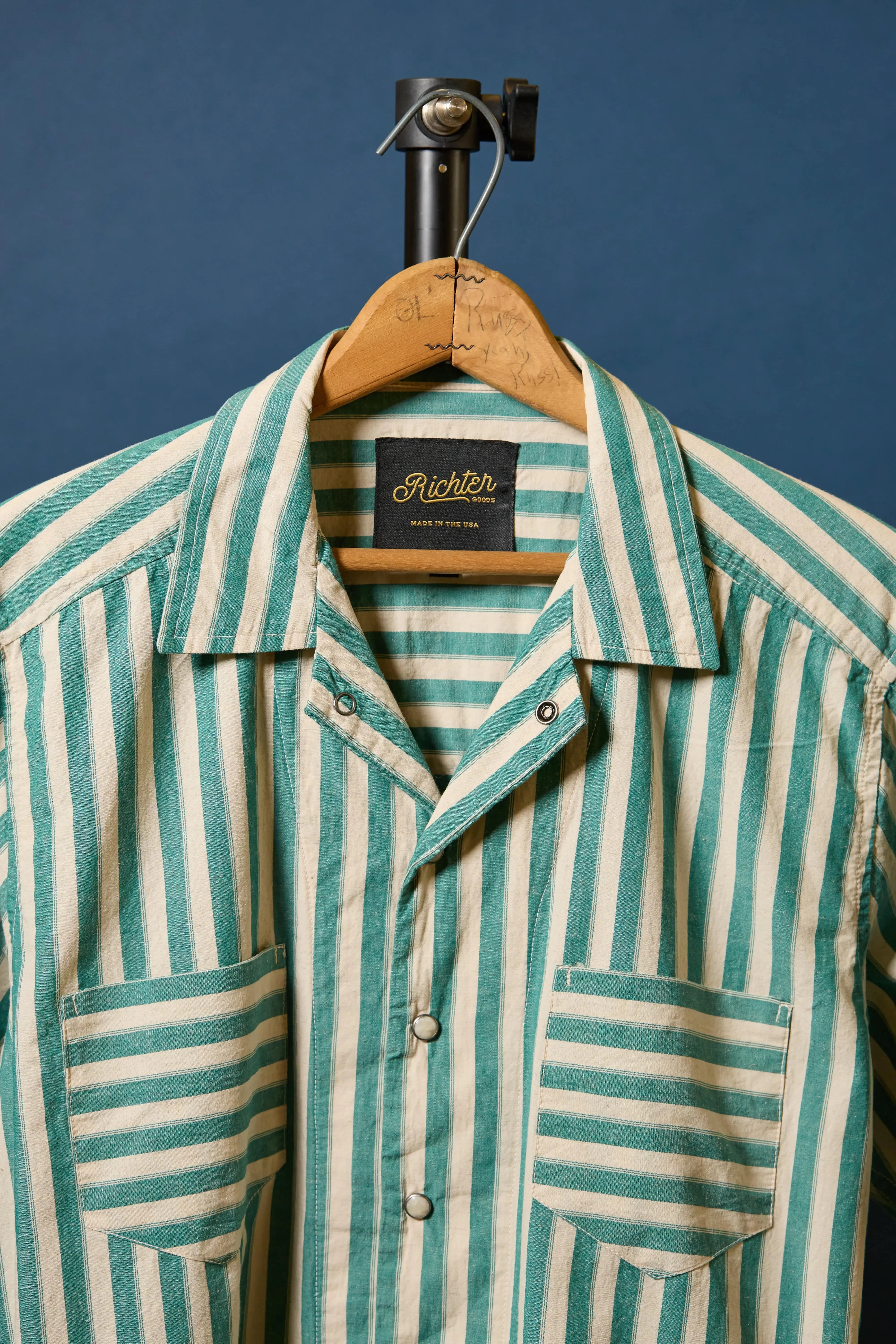 Striped Sandy Cotton and Linen Blend Front