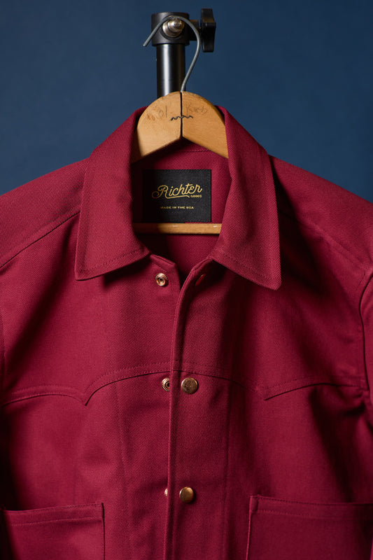 Terlingua Trucker Jacket in Rhubarb Red