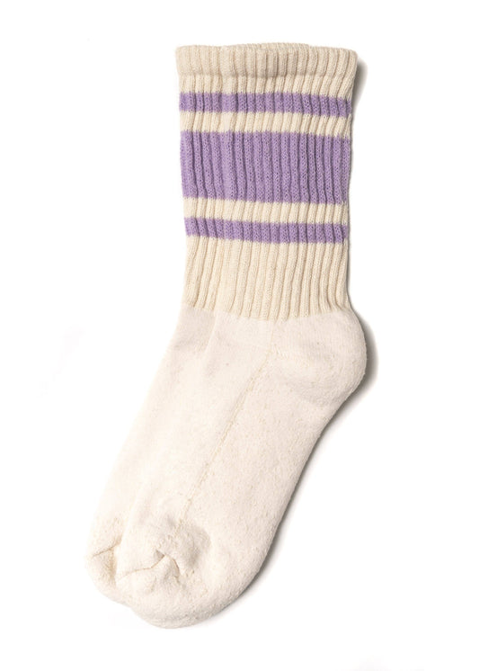 The Mono Stripe: Lavender / One Size Socks
