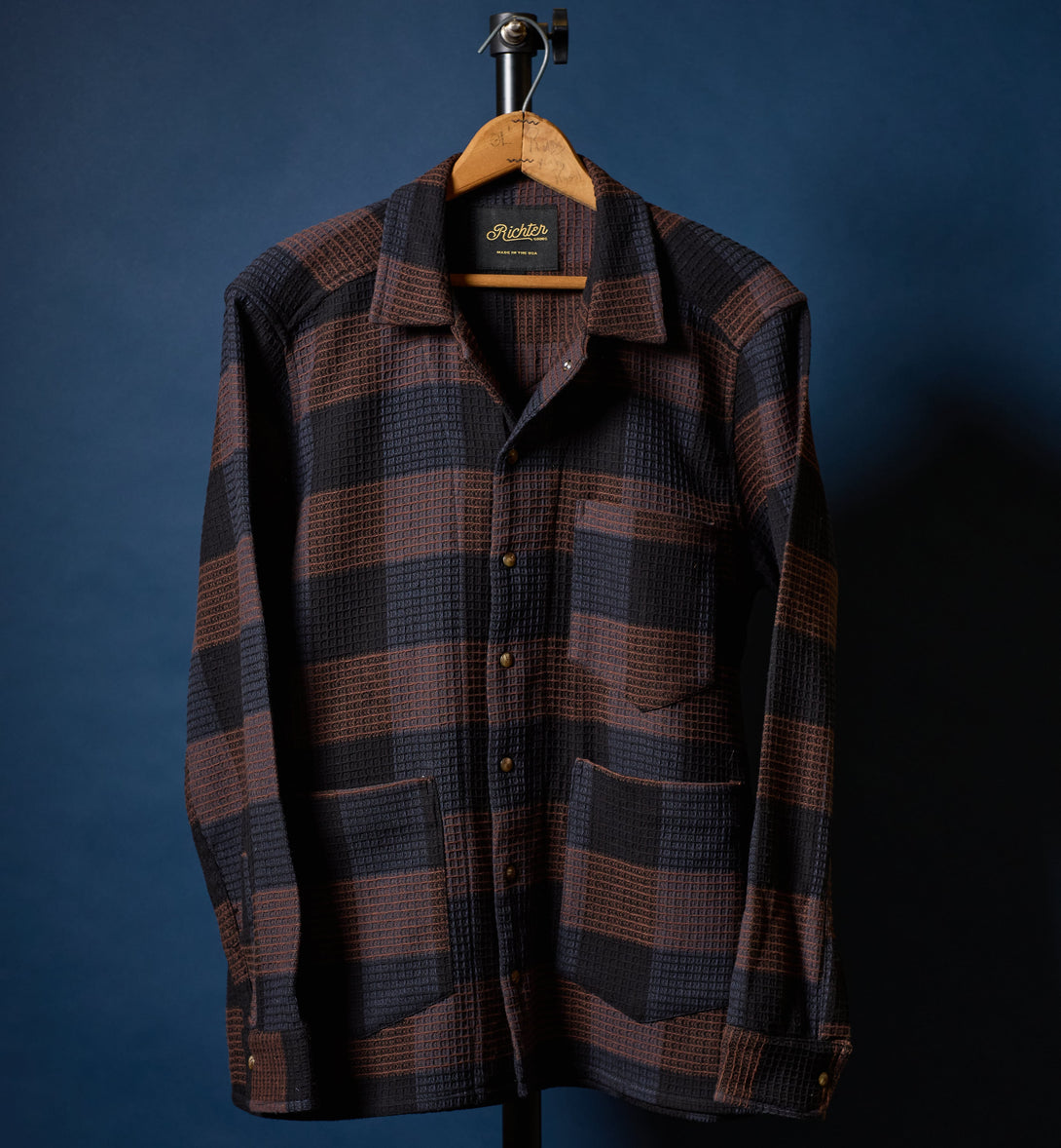 Western Chore Coat in Jacquard Buffalo Check Front