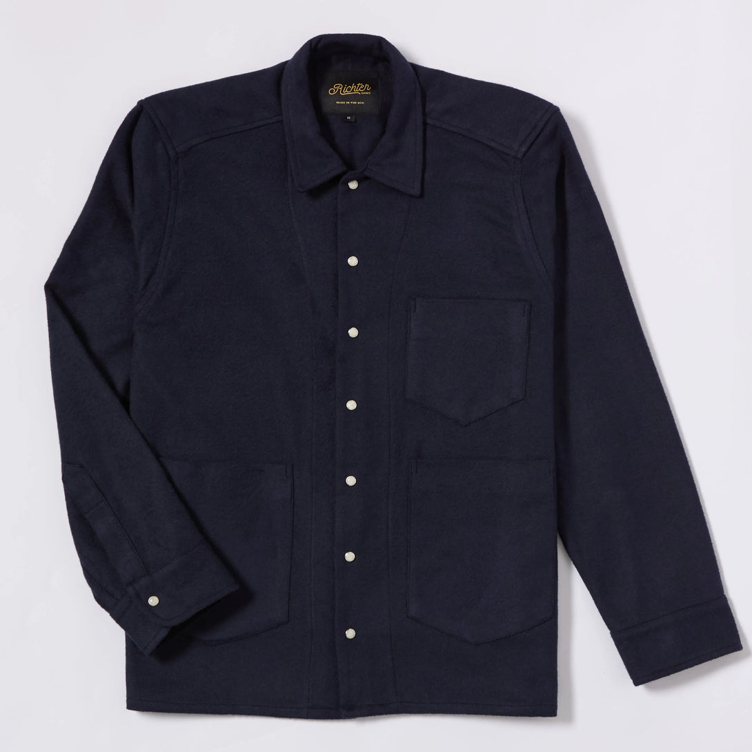 Western Chore Coat in Navy Blue