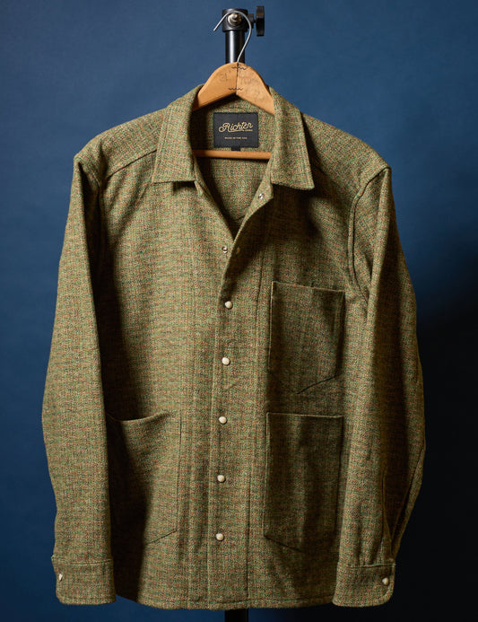 Western Chore Coat in Speckled Flannel