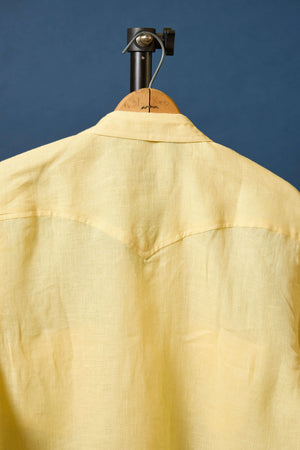 Western Linen in Butter Yellow Back