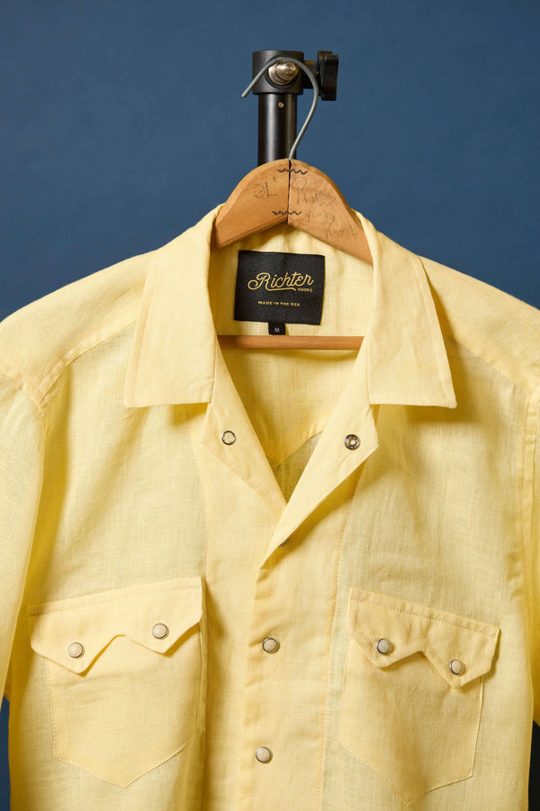 Western Linen in Butter Yellow Front