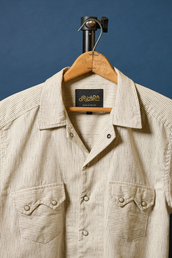 Western Linen in Pinstripe Front