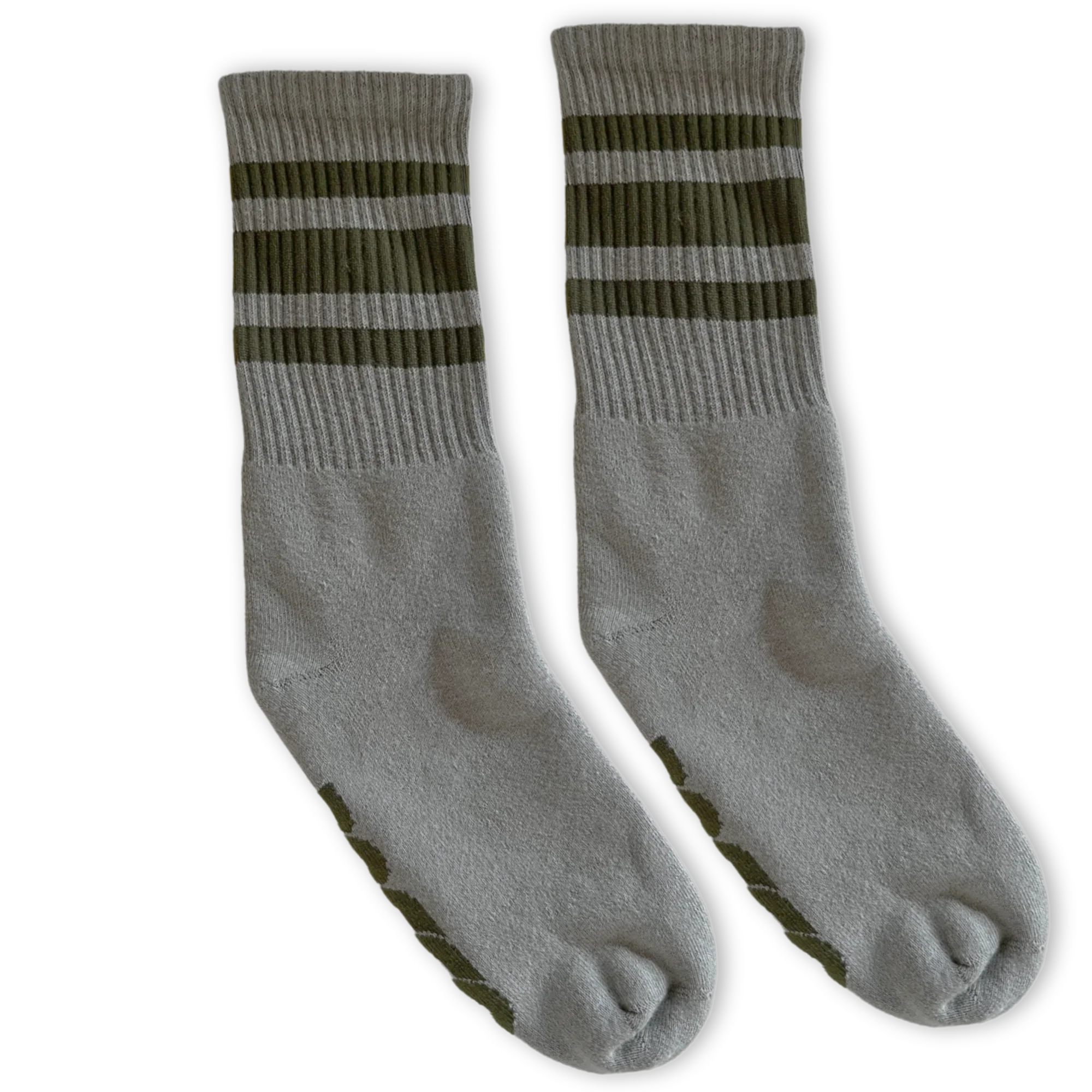 Scout Green Striped Socks | Marine Green: Marine Green / Crew / S/M