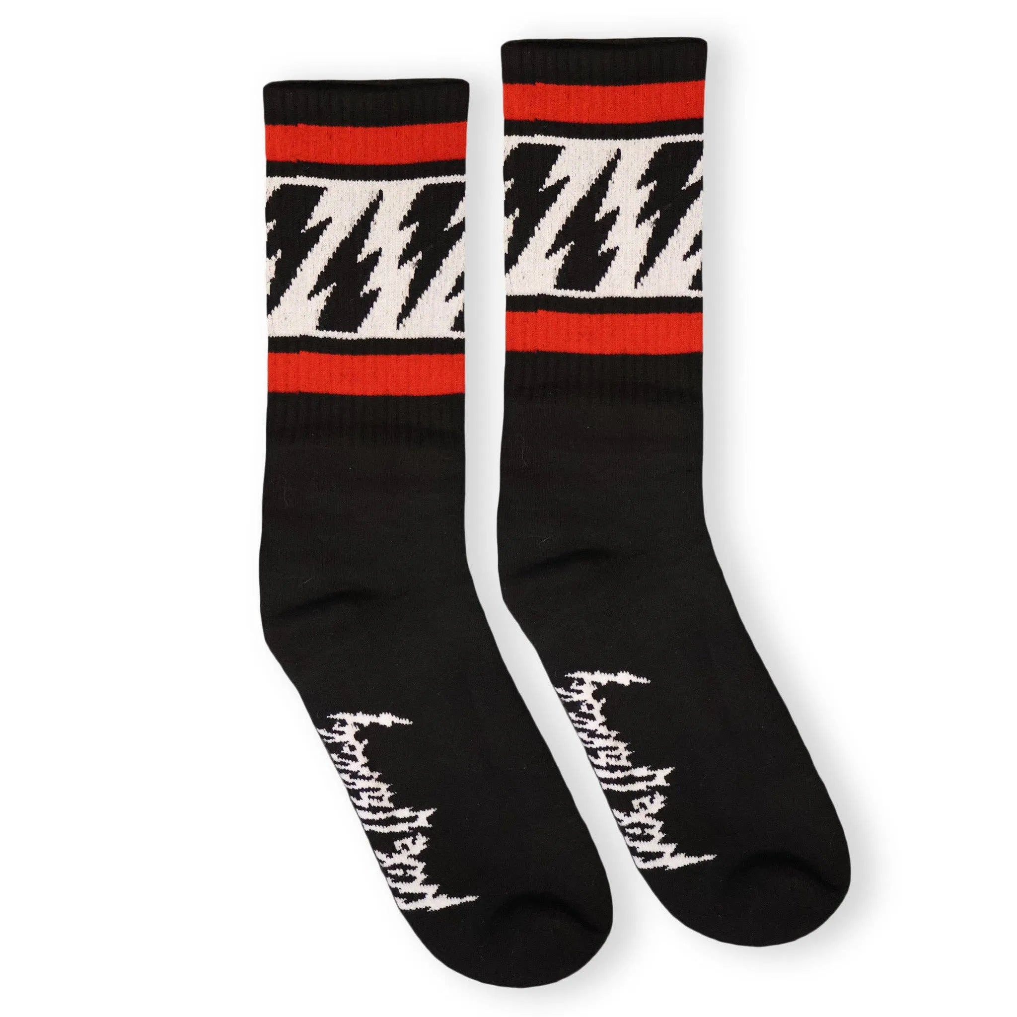 SOCCO x Mike Vallely Lightning Bolt Socks | Black: S/M