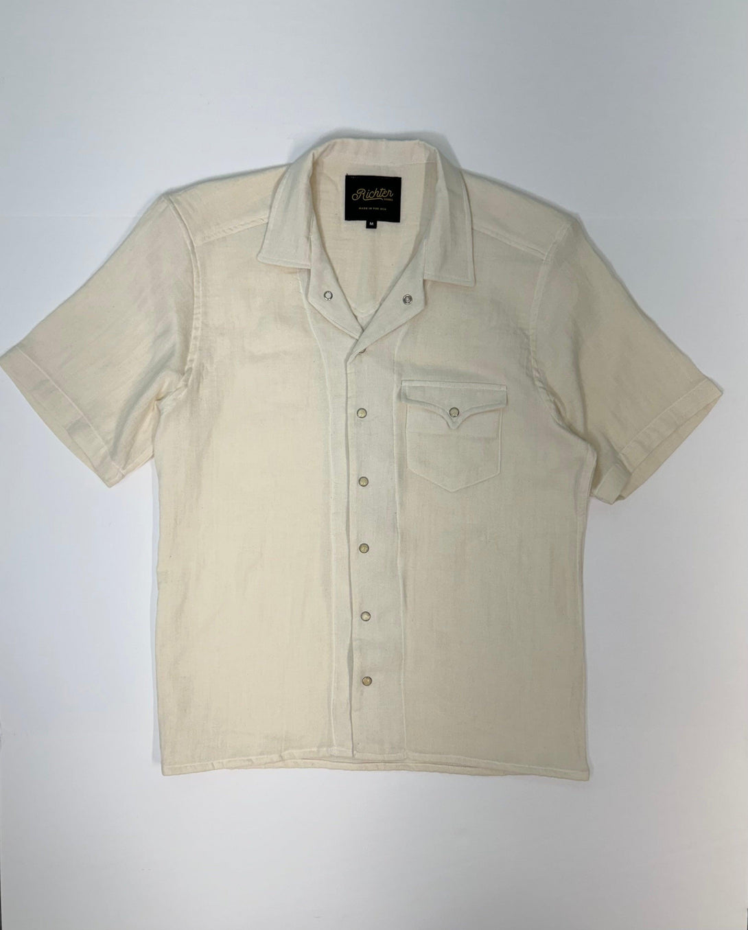 Double Gauze Triple Washed Maverick in Chalk - Richter Goods