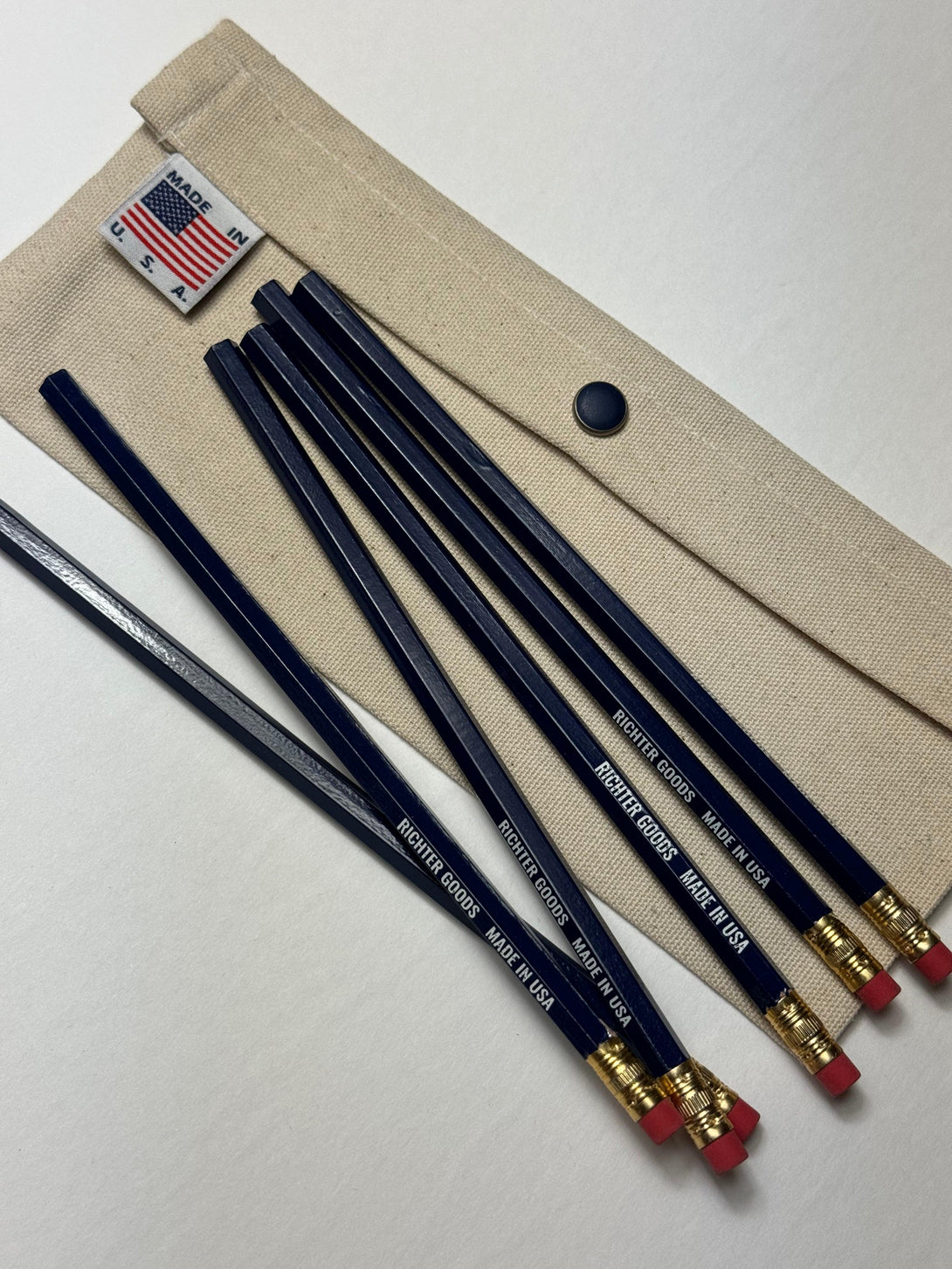 Duck Canvas Pencil Bag with Six Pencils - Richter Goods
