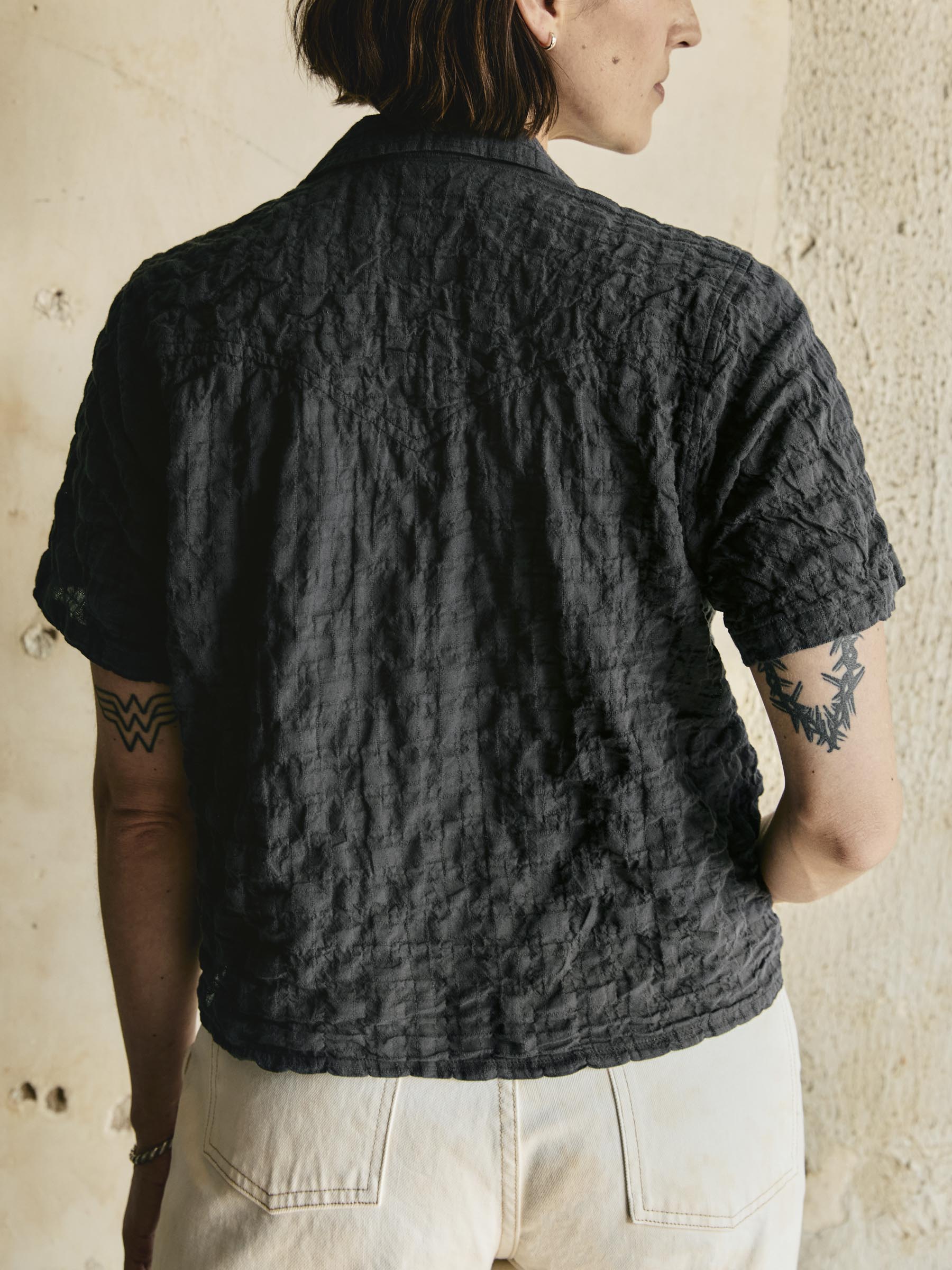 i+w x richter goods dobby woven pearl snap Back side