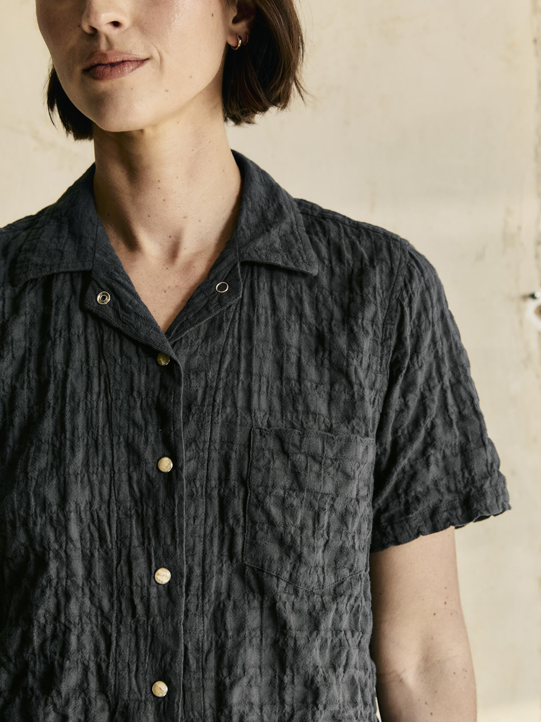 i+w x richter goods dobby woven pearl snap Front Pocket