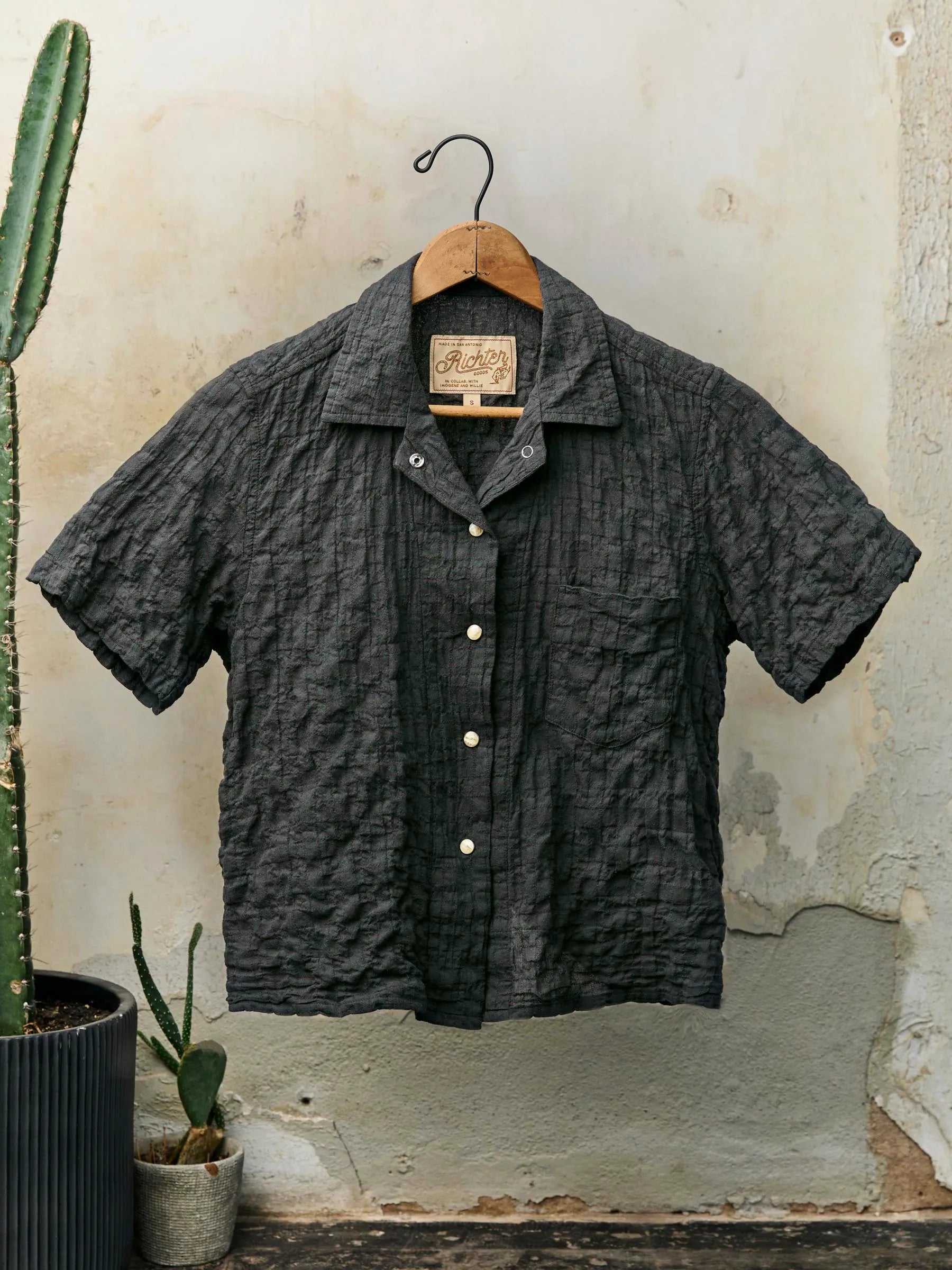 i+w x Richter Goods Dobby Woven Pearl Snap Shirt - Made in USA