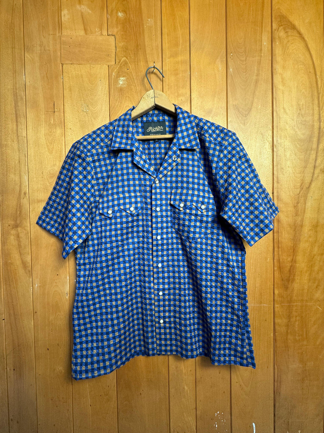 Salado Summer Woven in Blue Check Richter Goods | Made by us in the U.S.