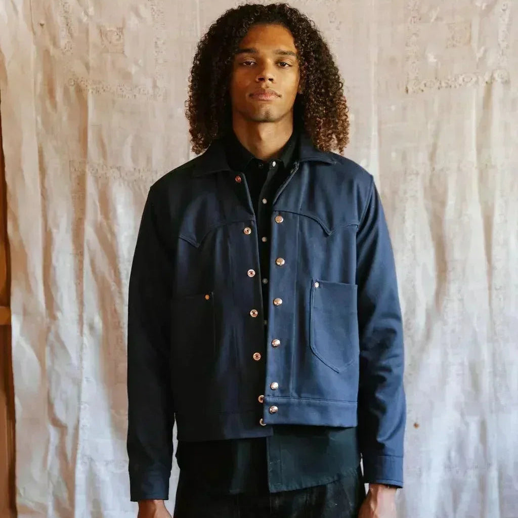 Terlingua Trucker Jacket in Navy Blue – Richter Goods